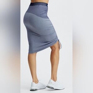 Melody Panelled Blue Ruched Women's Skirt By Fabletics Size Large